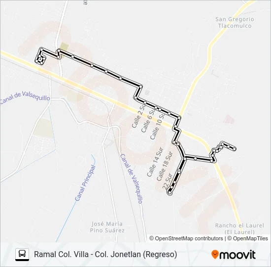 RUTA 100 Bus Line Map