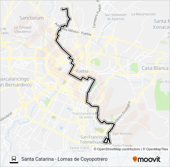 RUTA  44A Bus Line Map