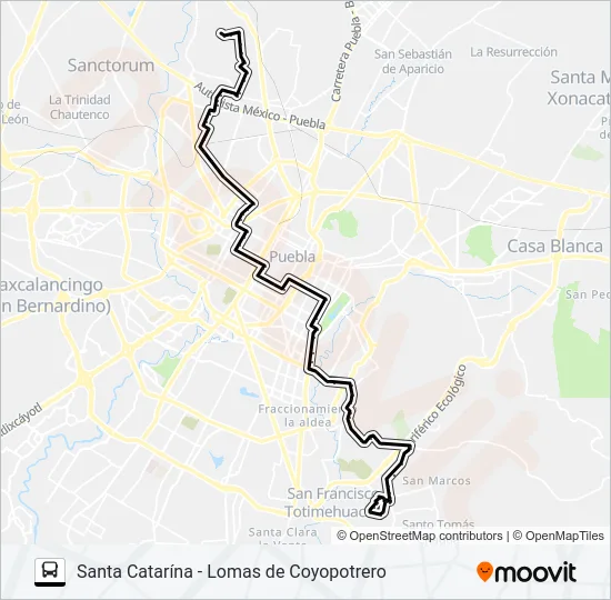 RUTA  44A Bus Line Map