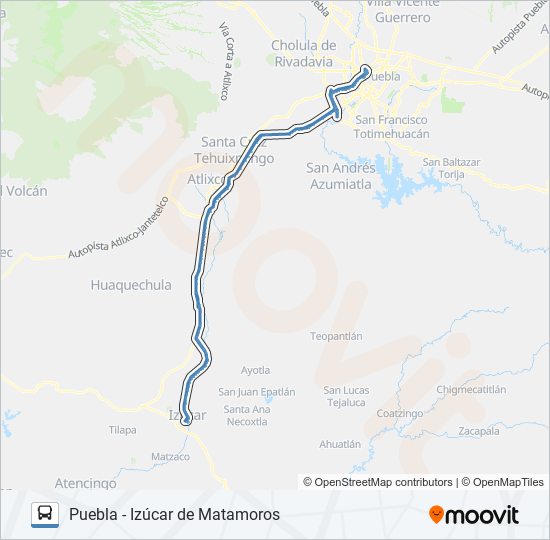 RUTA PUEBLA bus Line Map