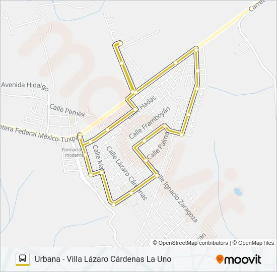 RUTA URBANA Bus Line Map