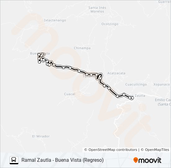 RUTA ZAUTLA bus Line Map