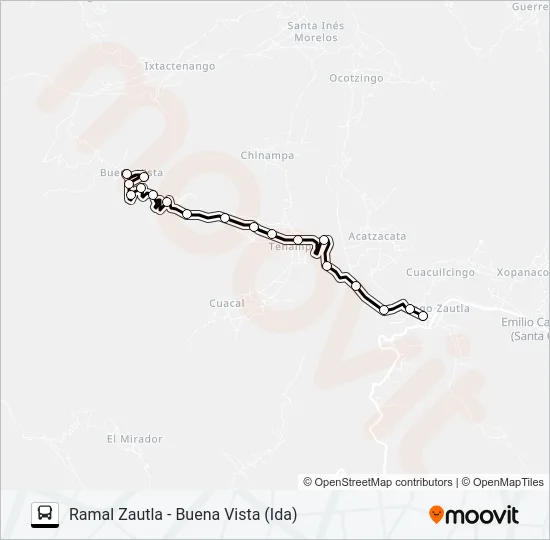 RUTA ZAUTLA Bus Line Map