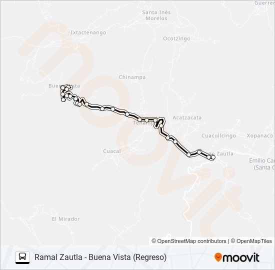 RUTA ZAUTLA bus Line Map