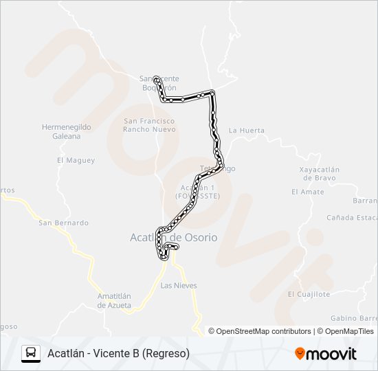 Mapa de RUTA ACATLÁN de autobús