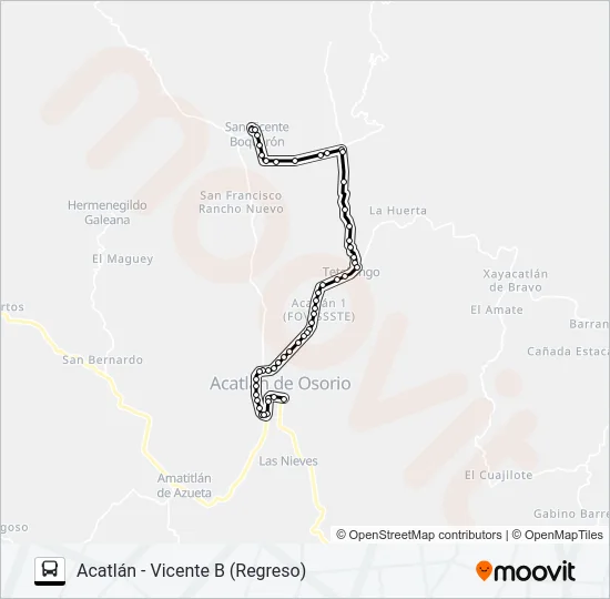 RUTA ACATLÁN Bus Line Map