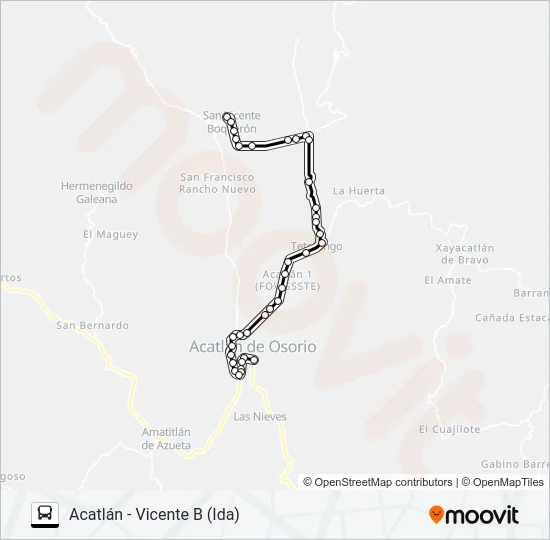 RUTA ACATLÁN Bus Line Map