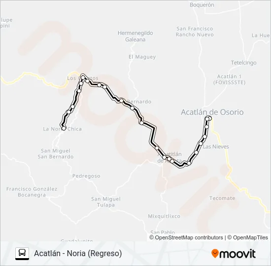 RUTA ACATLÁN Bus Line Map