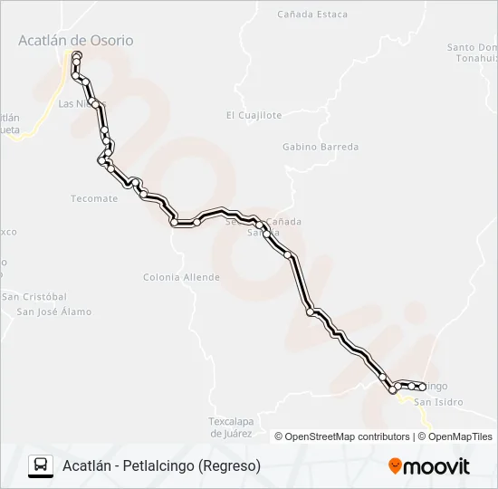 RUTA ACATLÁN Bus Line Map