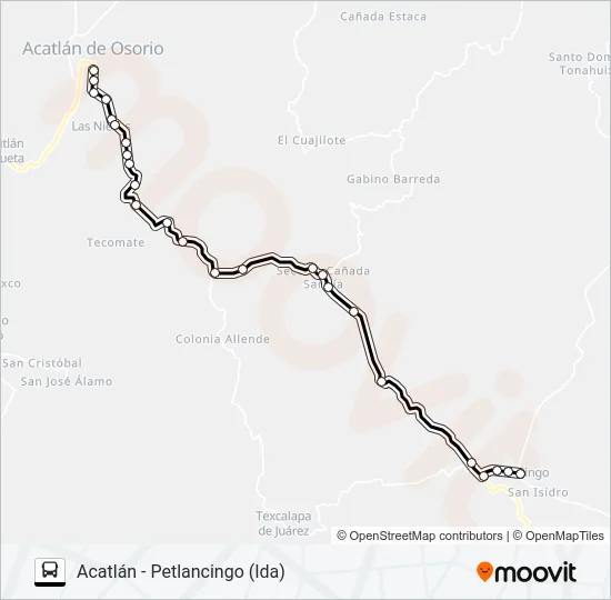 RUTA ACATLÁN Bus Line Map