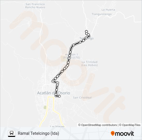 Mapa de RUTA ACATLÁN de autobús
