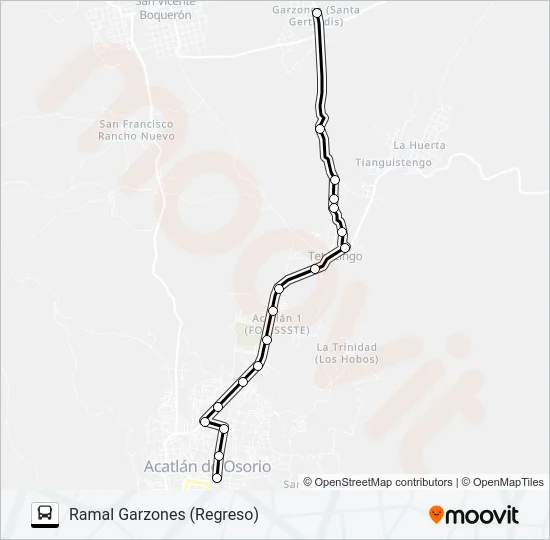 RUTA ACATLÁN Bus Line Map