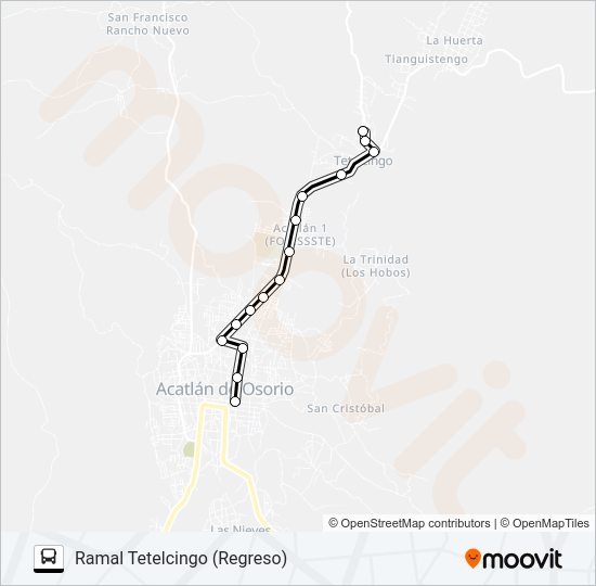 Mapa de RUTA ACATLÁN de autobús