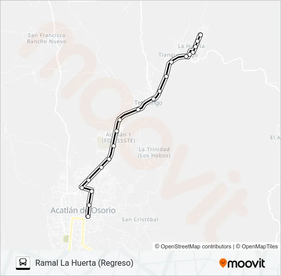 RUTA ACATLÁN Bus Line Map