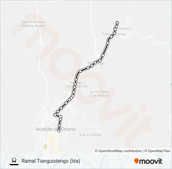 RUTA ACATLÁN Bus Line Map