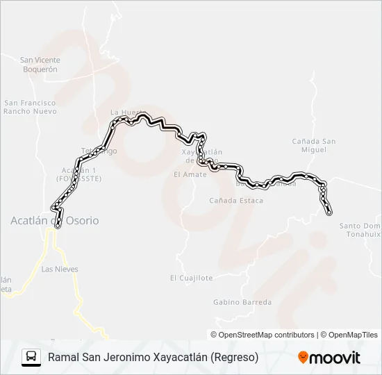 RUTA ACATLÁN Bus Line Map