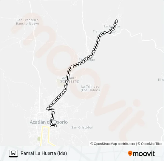 RUTA ACATLÁN Bus Line Map