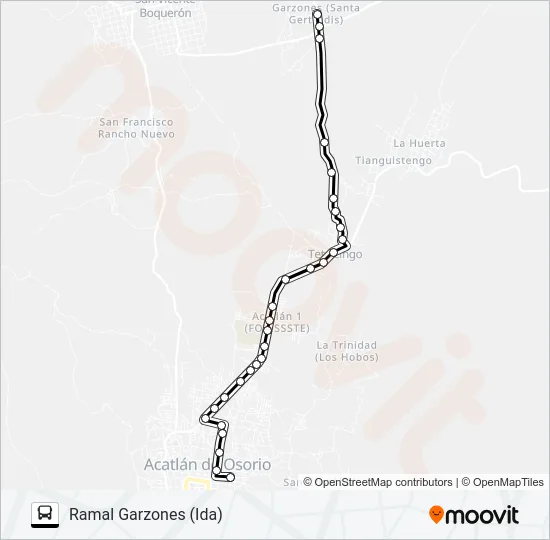 RUTA ACATLÁN Bus Line Map
