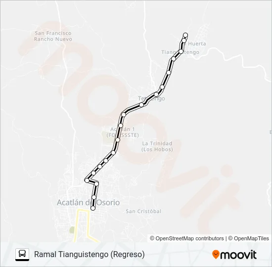 RUTA ACATLÁN Bus Line Map