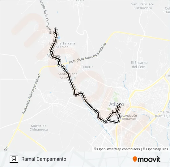 RUTA ATLIXCO Bus Line Map