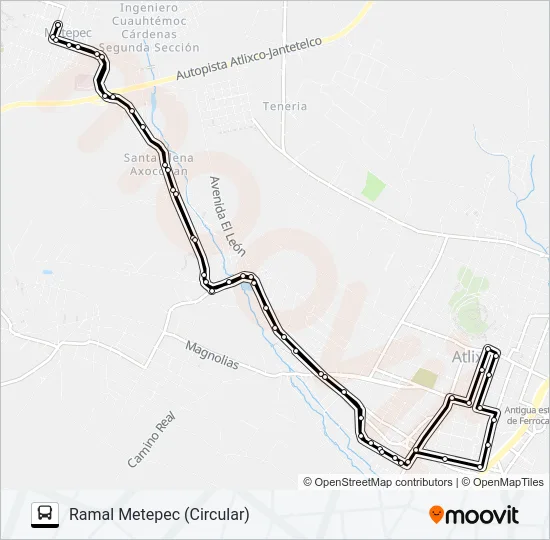 RUTA ATLIXCO Bus Line Map