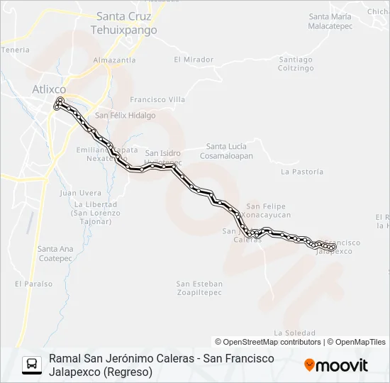 RUTA ATLIXCO Bus Line Map