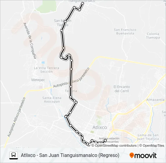 RUTA ATLIXCO Bus Line Map