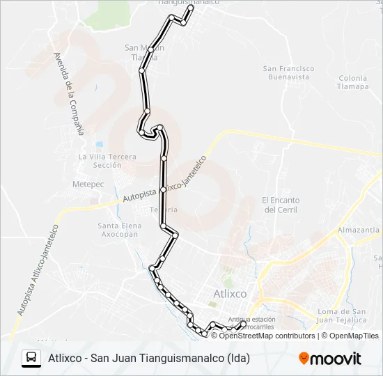 RUTA ATLIXCO Bus Line Map