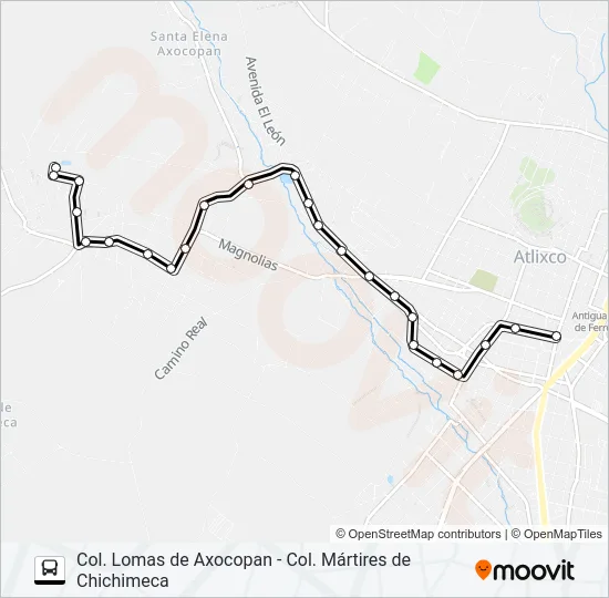 RUTA ATLIXCO Bus Line Map