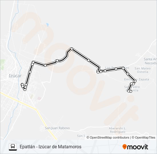 RUTA EPATLÁN bus Line Map