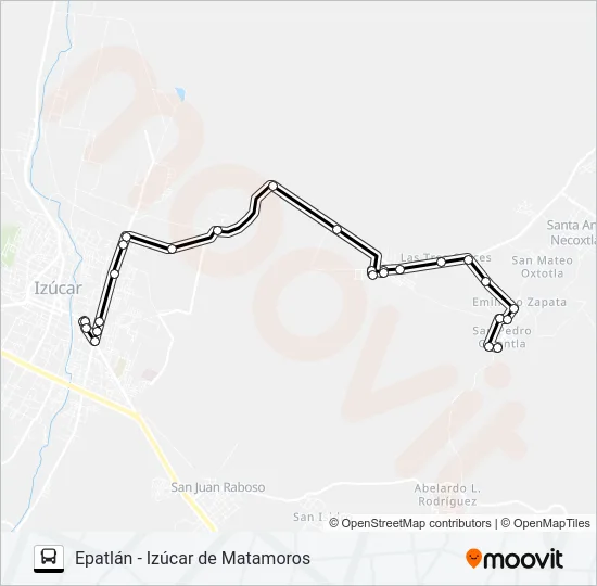 RUTA EPATLÁN Bus Line Map