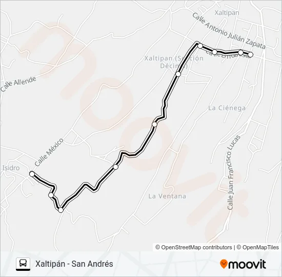 RUTA XALTIPÁN Bus Line Map