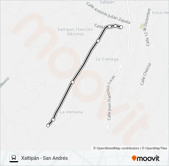 RUTA XALTIPÁN Bus Line Map