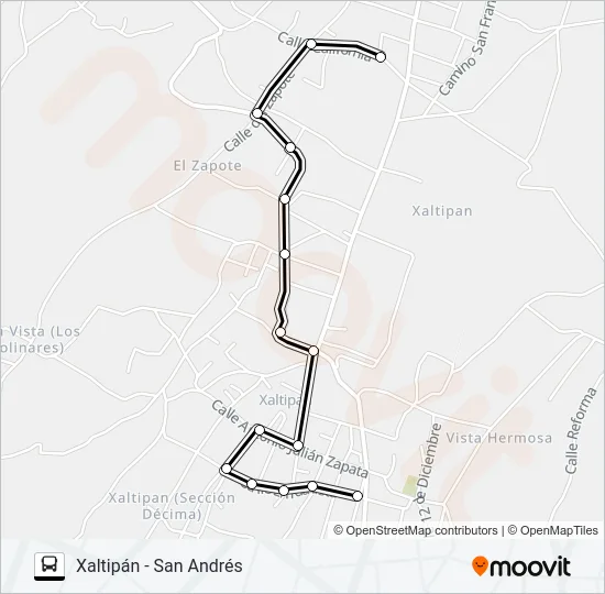 RUTA XALTIPÁN Bus Line Map