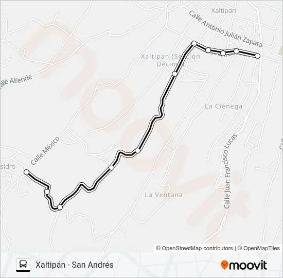 RUTA XALTIPÁN Bus Line Map