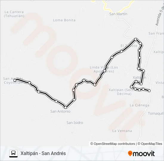 RUTA XALTIPÁN Bus Line Map