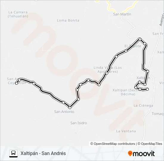 RUTA XALTIPÁN Bus Line Map