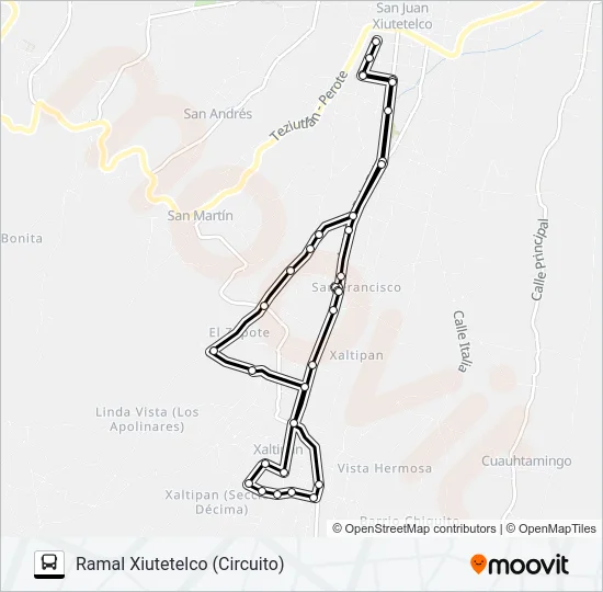 RUTA XALTIPÁN Bus Line Map