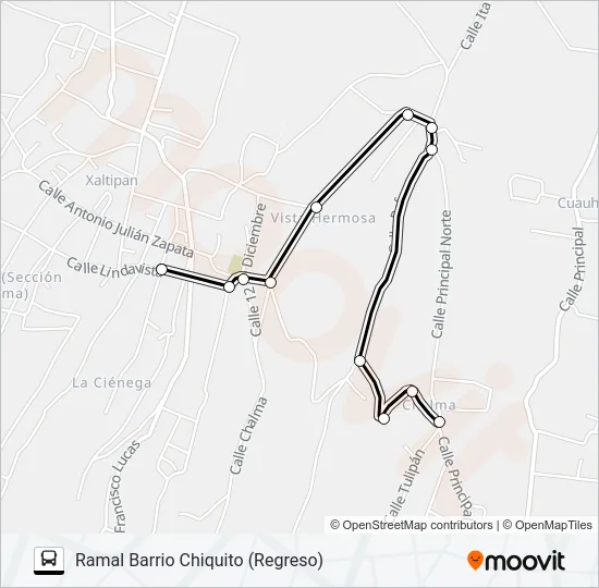 RUTA XALTIPÁN Bus Line Map
