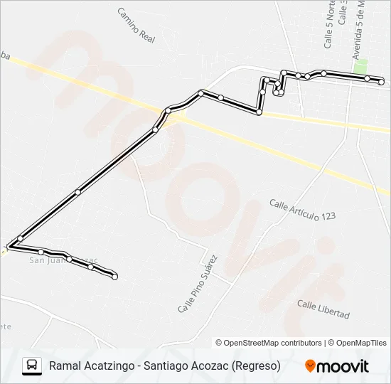 RUTA ACATZINGO Bus Line Map