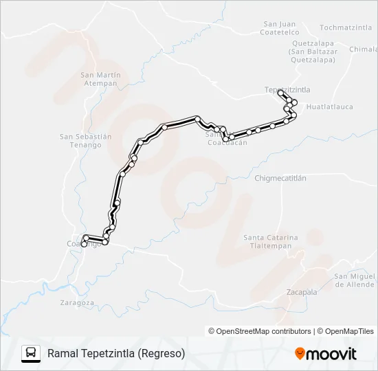 RUTA COATZÍNGO Bus Line Map