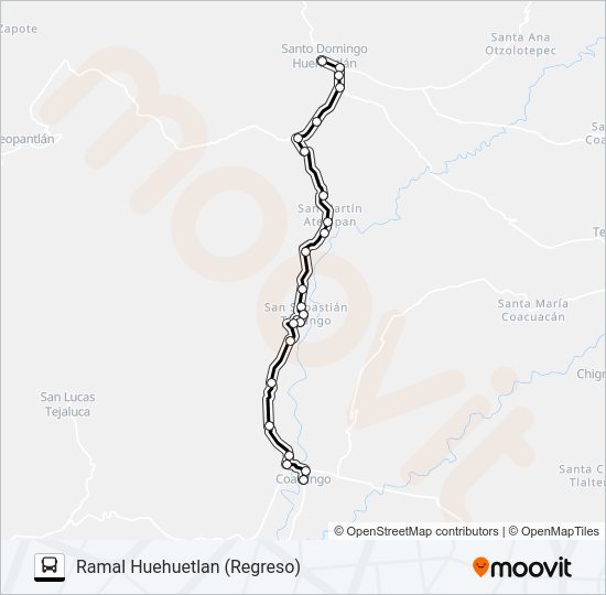 Mapa de RUTA COATZÍNGO de autobús