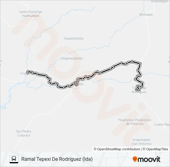 RUTA COATZÍNGO Bus Line Map