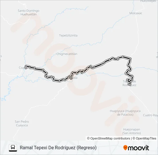 RUTA COATZÍNGO Bus Line Map