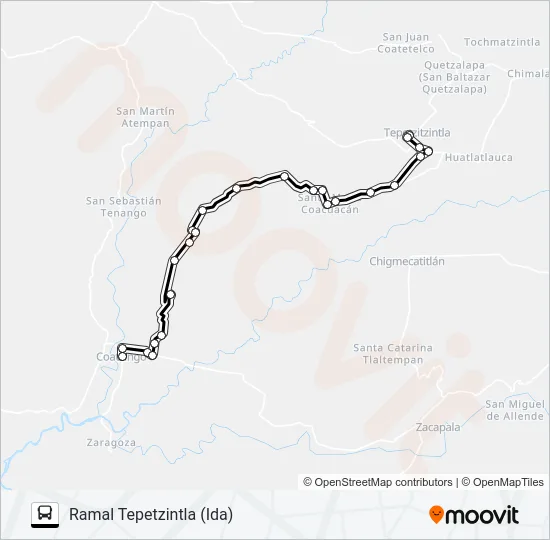 RUTA COATZÍNGO Bus Line Map