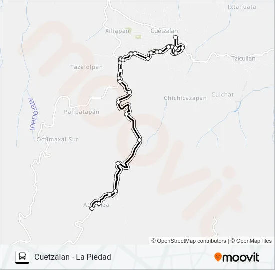 RUTA CUETZÁLAN Bus Line Map