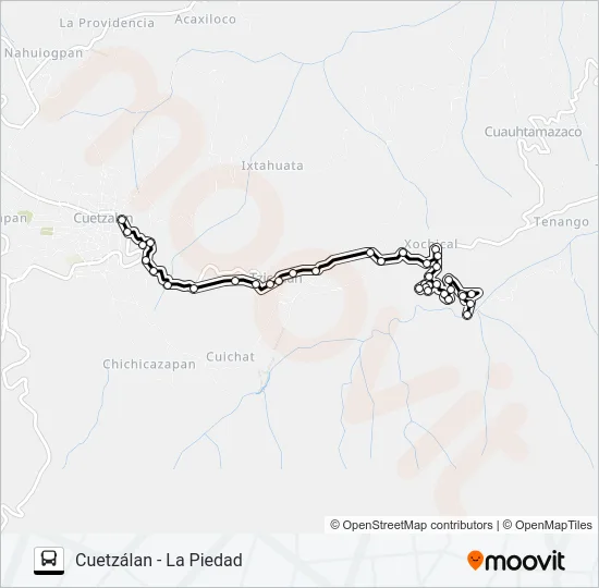 RUTA CUETZÁLAN Bus Line Map