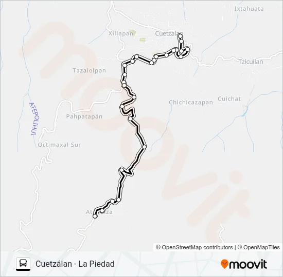 RUTA CUETZÁLAN Bus Line Map