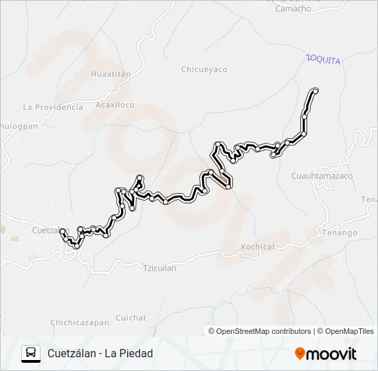 RUTA CUETZÁLAN Bus Line Map