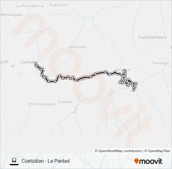 RUTA CUETZÁLAN Bus Line Map